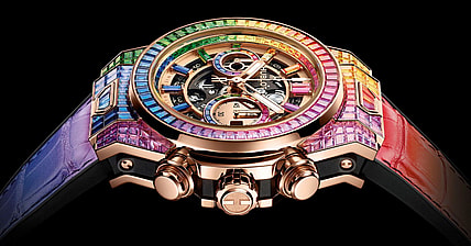Hublot Big Bang Unico Full Baguette King Gold Rainbow Promo